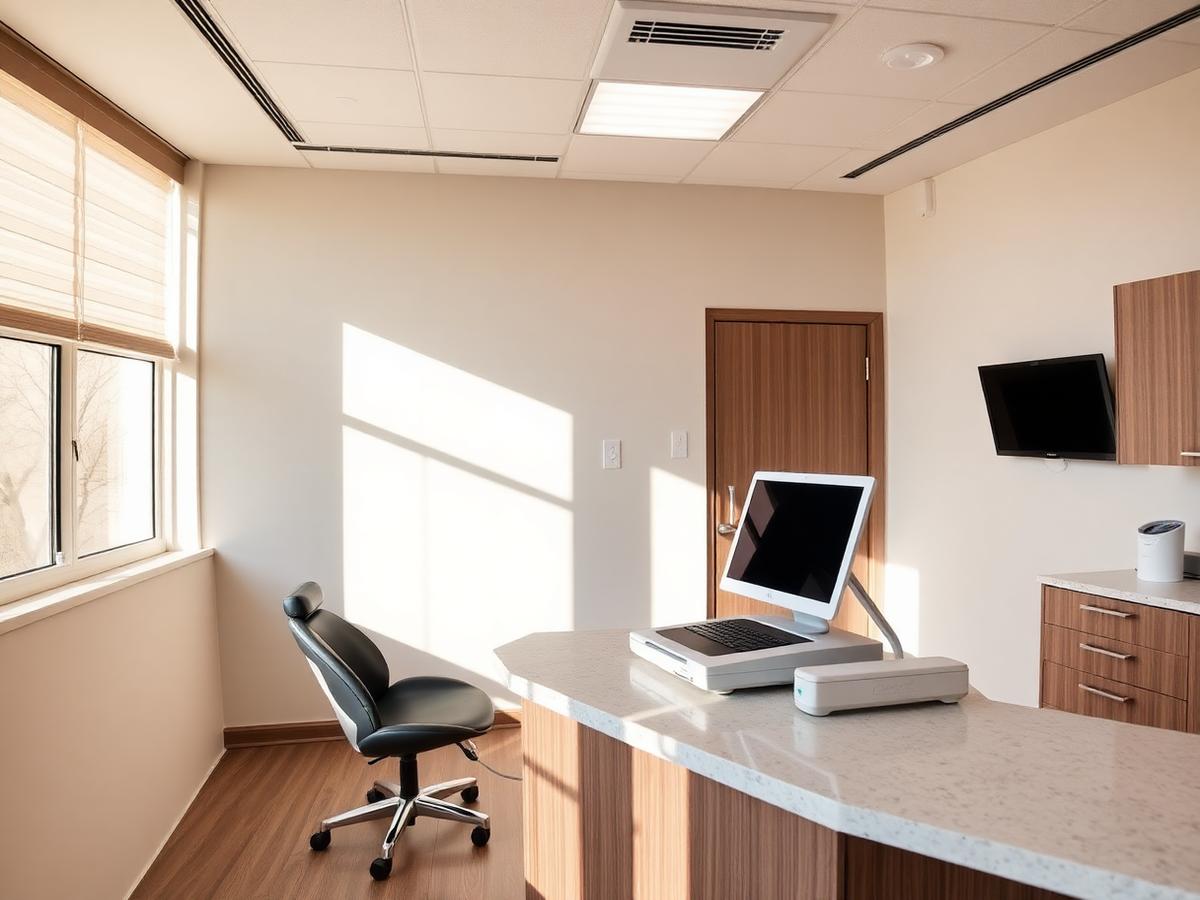 A quiet consultation room used for implant planning